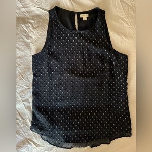 J Crew Factory Women’s Sleeveless Black Top